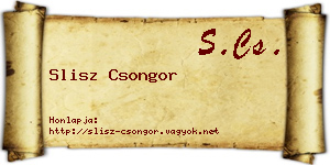 Slisz Csongor névjegykártya