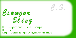 csongor slisz business card